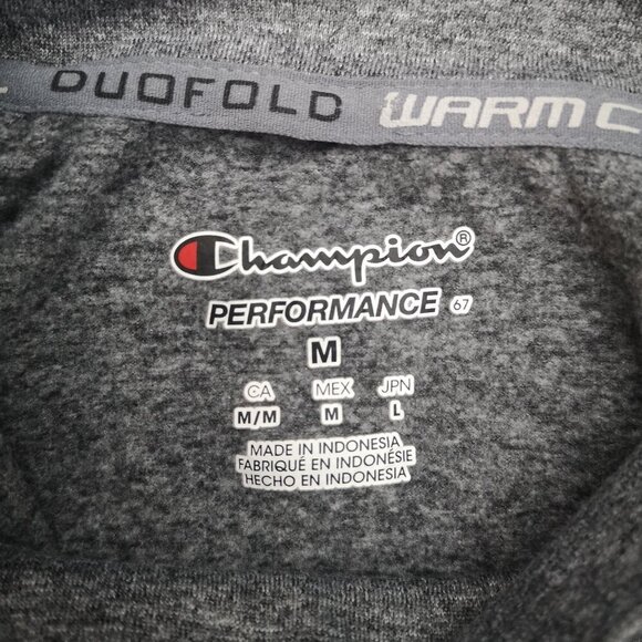 Champion Duofold Warm Ctrl Ladies Size Medium Grey Fleece Lined Mock Neck Top - Picture 3 of 10